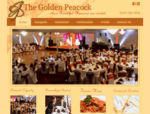 Tablet Screenshot of goldenpeacockbanquets.com